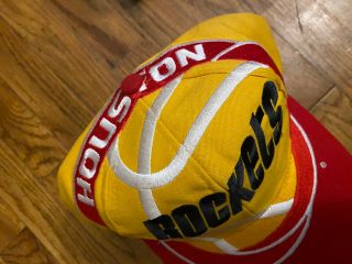 Rare Vintage 90s Nba Houston Rockets Snapback Hat Cap The Game Big Logo