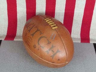 Vintage Gilbert Leather Rugby Match Ball W/laces 1950s Football England Display