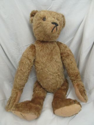 Antique Mohair Jointed Teddy Bear Signed By Suzanne Adler