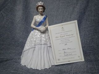 Royal Worcester Figurine 2002 " Her Regal Majesty " - Rw5016 - Limited Edition