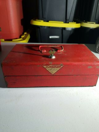 Rare Vintage Snap - On Kr6 Midget Carburetor Toolbox Kr - 65 Box With Origional Key
