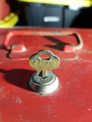 Rare Vintage Snap - On KR6 midget carburetor toolbox KR - 65 box with origional Key 3