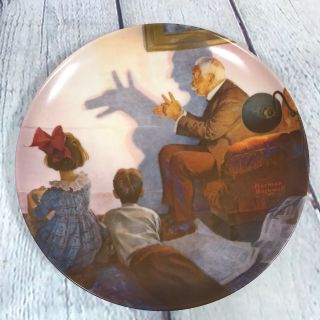 The Shadow Artist Collector Plate By Norman Rockwell Vtg 1987 With / Knowles