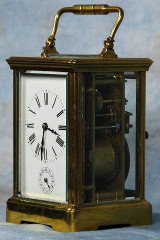 Antique French Carriage Clock Petite Sonnerie Quarter Repeater & Alarm 2