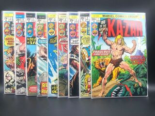 Ka - Zar The Savage Marvel Comics (1974) 2nd Series 1,  3 - 7,  11 - 13