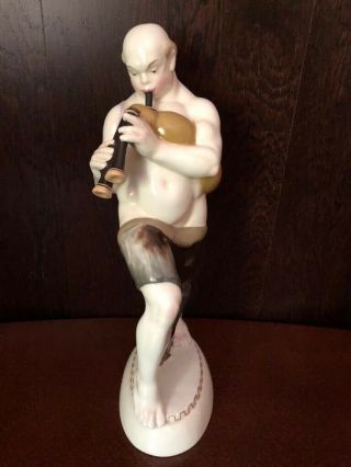 Antique German KPM Porcelain Figurine Of Arab With Bagpipe By A.  Amberg 1915 2
