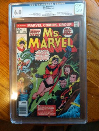 Ms.  Marvel 1 Cgc 6.  0 (1st Appearance Of Carol Danvers As Ms.  Marvel)