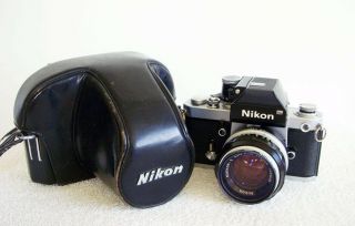 Vintage Nikon F2 35mm Camera With 50mm Nikkor F/1.  4 Lens