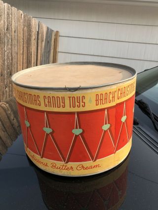 Vintage 1937 Brach’s Candy Christmas Drum