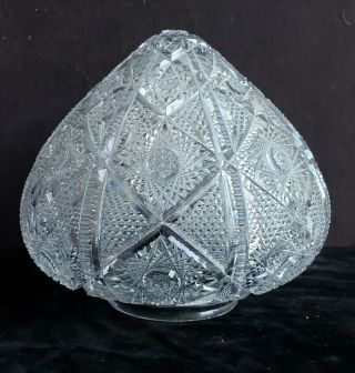 Antique Cut Glass Lamp Shade For Table Lamp