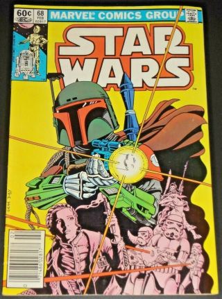 1983 Marvel Comics Star Wars 68 Origin Of Boba Fett Mandalorian Newsstand Issue