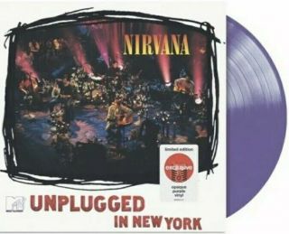 Nirvana - Mtv Unplugged In York Ltd Purple Vinyl Lp Corner Crease - See Detail