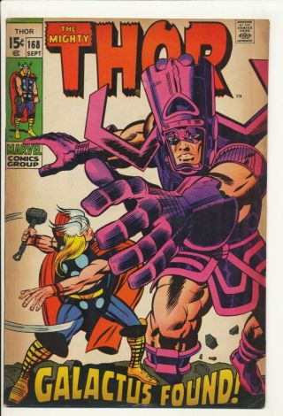 Thor 168 Sept 1969 Marvel Origin Of Galactus Watcher Odin