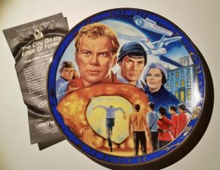 Star Trek Episodes The City On The Edge Of Forever Hamilton Plate W/coa