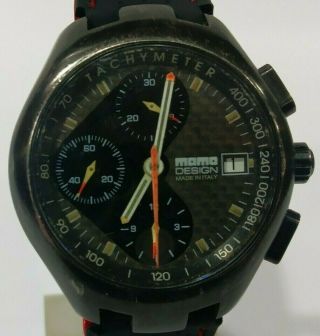 Momo Design Chronograph Made In Italy Automatic Watch Tachymeter Day Date Rare