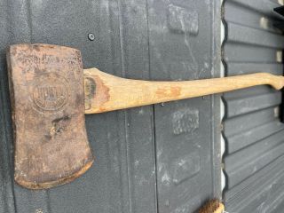 Vintage Hurty Hand Made Single Bit Axe Ax W/handle