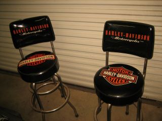 2 Vintage Harley Davidson Bar Stools Made In Usa