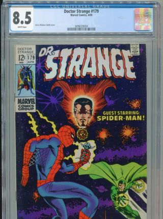 1969 Marvel Doctor Strange 179 Spider - Man Cgc 8.  5 White Box6