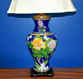 35 " Chinese Cloisonne Vase Lamp Butterfly : Asian - Oriental - Porcelain - Japanese