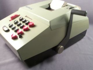 Vintage Hermes Precisa Model 109 - 7 Mechanical Calculator Adding Machine 2