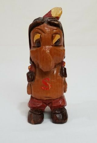 Carter Hoffman Stanford Indians Vintage Hand Carved Mascot 1950 