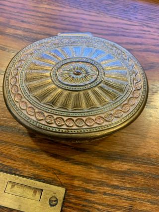 Antique Tiffany Studios Bronze Oval Hinged Box 1781 With
