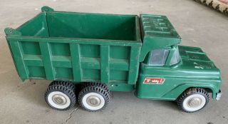 Vintage Buddy L Green Pressed Steel Toy Hydraulic Dump Truck