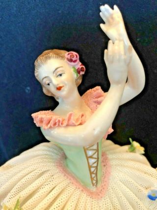 $reduced - - - Dancer,  Lady.  Dresden,  Lace,  Collectible,  Volkstedt,  Germany,  Victorian