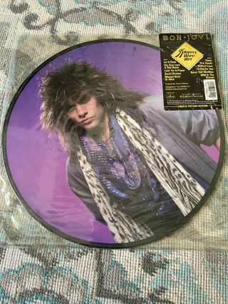 Bon Jovi - Slippery When Wet Picture Disc Lp Vinyl Record Mercury Limited Edition