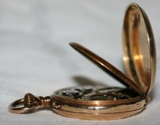 Vintage 14k Gold Cylindre 10 Rubis Swiss Ladies Pocket Watch
