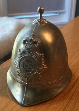 Vintage Bronze Bell Bermuda Police Hat English Bobby Helmet