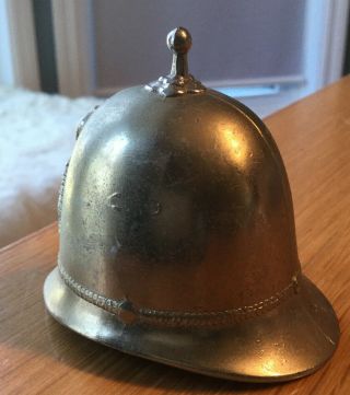 Vintage Bronze Bell Bermuda Police Hat English Bobby Helmet 2
