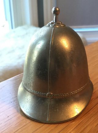 Vintage Bronze Bell Bermuda Police Hat English Bobby Helmet 3
