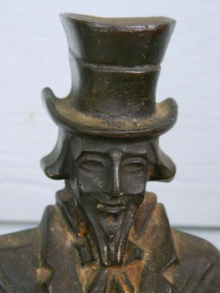 Very Rare Antique Uncle Sam Cast Iron Door Stop,  12 1/4 Tall