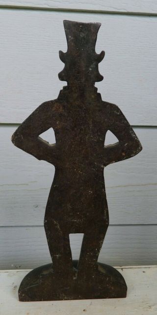 Very Rare Antique Uncle Sam Cast Iron Door Stop,  12 1/4 Tall 3