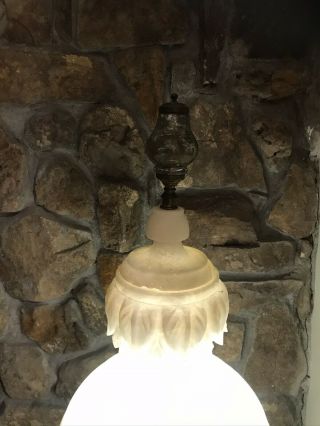 Vintage Carved Alabaster Urn Style Lamp 3
