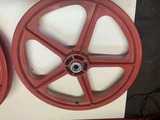 skyway tuff wheel ii Tuff 2 Red Mag Wheels Old School Bmx vintage rims Freewheel 2