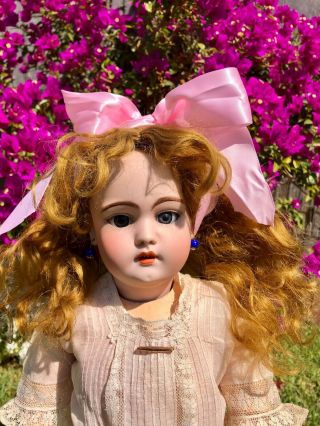Antique 1892 Simon & Halbig S&h 1079 Dep 22” Bisque Head Doll For French Market