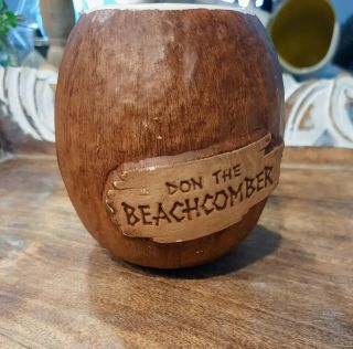 Vintage Don The Beachcomber Coconut Tiki Mug Rare Htf Mcm
