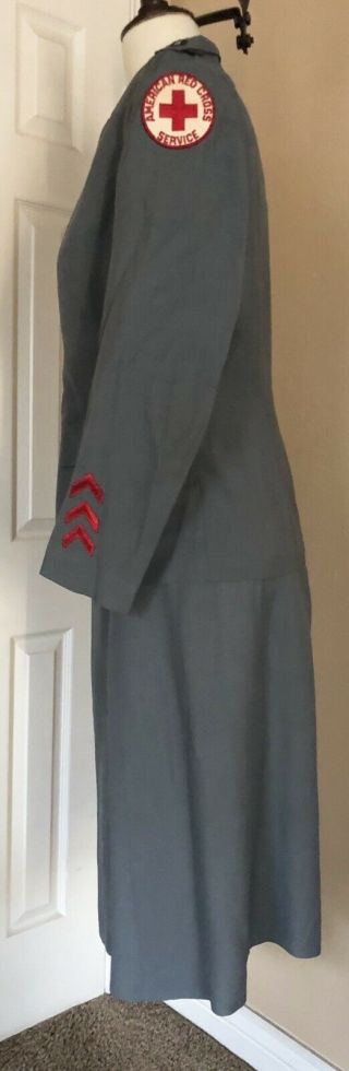 Vintage Women’s American Red Cross WWII Nurse Suit Uniform Coat Skirt 3