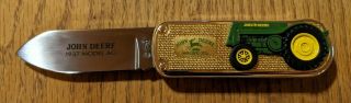 Franklin John Deere 1937 Model Ao Tractor Collector Knife With Case