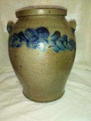 Antique Salt - Glazed Stoneware 9” Tall 2 - Handled One - gallon Crock Pot 2
