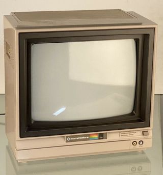 Vintage Commodore 1702 Computer Crt Monitor,  Great
