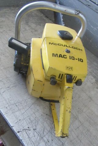 VINTAGE COLLECTIBLE MCCULLOCH MAC 10 - 10 CHAINSAW WITH 16 