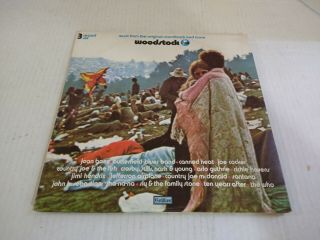 Woodstock Soundtrack Lp 3 Record Set Album Cotillion Soundtrack Sd 3 - 500 1970
