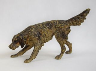 Antique Wiener Bronze " Hunting Dog ",  Circa 1900,  Vienna