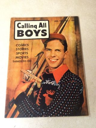 Calling All Boys 1 Comics Sports Movies Tough To Find 1st Issue 1946