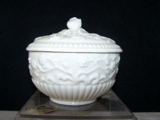 RARE Antique 18th Century ST CLOUD Porcelain JAR & LID Prunus Pattern ROSE TOP 3