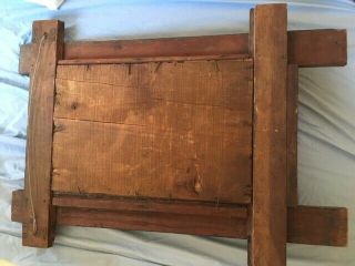 Antique arts and crafts/mission style oak wall mirror with shelf - updated 2