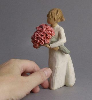 Sweet ABUNDANCE Figure/Ornament WILLOW TREE Designs SUSAN LORDI Red Roses LOVE 2